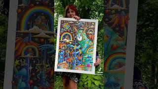 My Psychedelic art️ #psychedelic #visionaryart #drawing #artist #artreveal #art #markerart #trippy