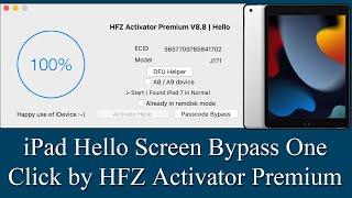 iPad Hello Screen Bypass One Click by HFZ Activator Premium Tool