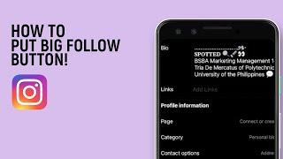 How To Put Big Follow Button On Instagram [easy]