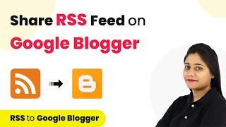 How to Share RSS Feed on Google Blogger | RSS Blogger