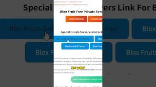 Get Free Private Servers In Blox Fruits (VIP SERVER) #bloxfruits