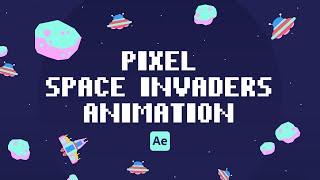 Space Invaders Pixel Animation Breakdown - After Effects tutorial