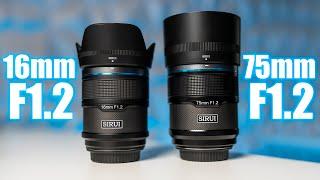 Sirui 16mm F1.2 + 75mm F1.2 Review - Best Value Lens Set?