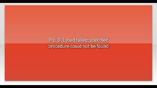 PIL: DLL load failed: specified procedure could not be found