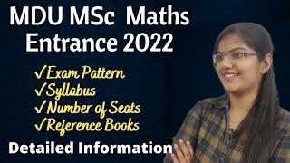 MDU Entrance || Entrance Exam 2022 || Msc Maths MDU || Msc Maths Entrance || Mathopedia #mathopedia