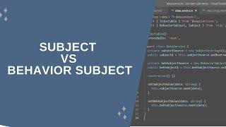 Subject and Behavior Subject in Angular 12 - Example.