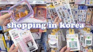 shopping in korea vlog  daiso stationery haul ️ unique pens, stamp set, stickers etc 다이소 신상