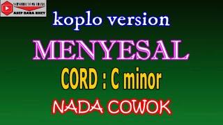 KARAOKE VERSI KOPLO MENYESAL - MANSYUR S (COVER) NADA COWOK Cm