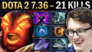 Ember Spirit Gameplay Miracle with 21 Kills and Mage - Dota 2 7.36