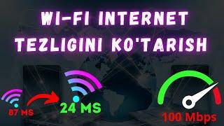 Wi-Fi INTERNET TEZLIGINI KO'TARISH | PING TUSHIRISH | INTERNET TEZLIGINI KO'TARISH  | GPON |    PON