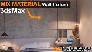 Mix Material Wall Texture In 3dsmax | tutorial for beginner | Urdu Hindi