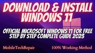 How to Download and Install Windows 11 from USB Flash Drive Step-By-Step | Upgrade Windows 11 Free