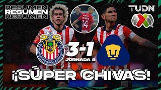 Resumen y goles | Chivas 3-1 Pumas | CL2024 - Liga Mx J8 | TUDN