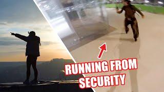 PARIS ROOFTOP CLIMBING AND SECURITY ESCAPE! 