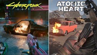 ATOMIC HEART VS CYBERPUNK 2077 Game Physics and Details Comparison