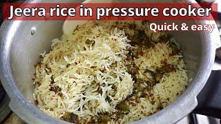 Jeera rice recipe | non sticky jeera rice in pressure cooker | quick & easy restaurant style