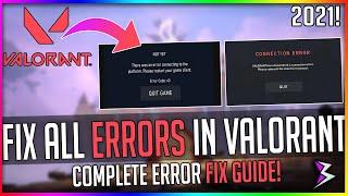 FIX ALL ERROR CODES IN VALORANT WITH ONE VIDEO!