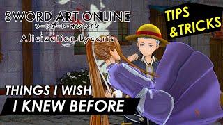 Sword Art Online: Alicization Lycoris - THINGS I WISH I KNEW BEFORE (20 TIPS AND TRICKS ADV. GUIDE)