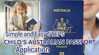 Child's Australian Passport Application #australia #passport