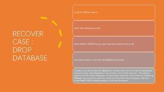 dbrecover for mysql recover case drop database