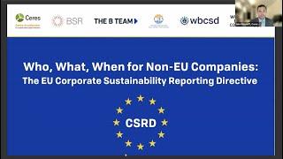 Who, What, When for Non-EU Companies: The EU Corporate Sustainability Reporting Directive (CSRD)