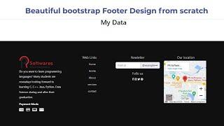 bootstrap footer with social media icons | PR softwares