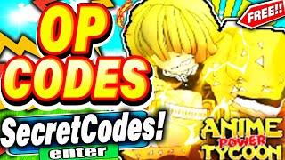 ALL NEW *WORKING* CODES FOR ANIME POWER TYCOON 2022! ROBLOX ANIME POWER TYCOON CODES