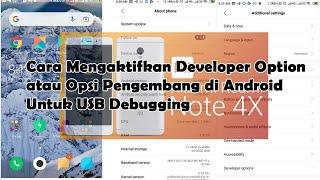 Cara Mengaktifkan Developer Option atau Opsi Pengembang di Android Untuk USB Debugging