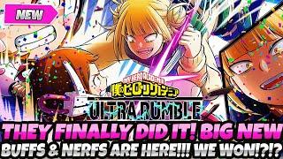 *THEY FINALLY DID IT!!* HUGE BUFFS & NERFS ARE HERE!!! WE ACTUALLY WON!! (My Hero Ultra Rumble)