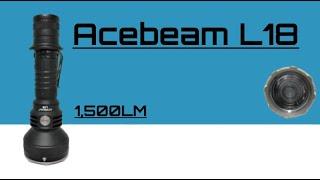 Acebeam L18 flashlight review (beam shots)