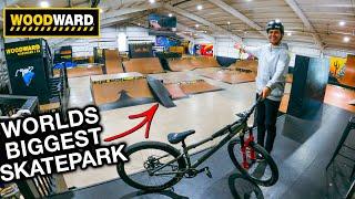RIDING MY MTB AT THE BIGGEST SKATEPARK IN THE WORLD! WOODWARD - PENNSYLVANIA