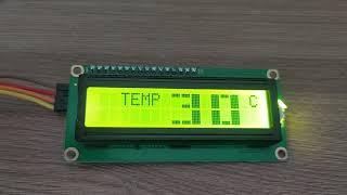 FL PROG & Arduino,часы на LCD 1602 температура, влажность крупным шрифтом.