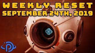 Destiny 2 Reset Guide - September 24th, 2019 | Weekly Eververse Inventory & World Activities