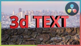 3d Text in DaVinci Resolve