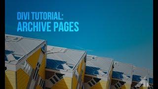 Divi Tutorial -  Making Blog Category Pages