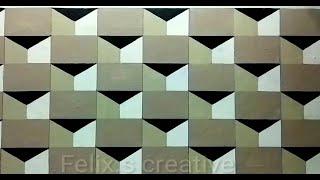 OPTICAL ILLUSION 3D WALL ART DESIGN || 3D WALL PAINTING |TUTORIAL CAT TEMBOK 3D