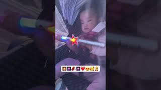 10 months old baby enjoys first fireworks #littlepinkbutterfly #baby #cutebaby #julyfourth