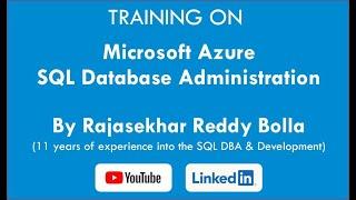 AZURE SQLDBA Training- Complete Demo