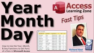 How to Use the Year, Month, & Day Functions to Get Parts of a Date in Microsoft Access