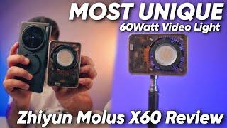 Zhiyun Molus X60 Full Review • Most Smallest 60watt Full RGB Video Light