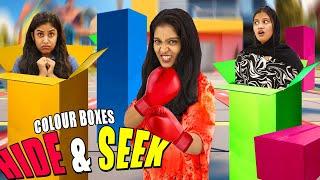 HIDE AND SEEK IN COLOUR BOXES CHALLENGE  | PULLOTHI