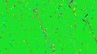 10 Confetti Happy Birthday Animation Green Screen || By Green Pedia