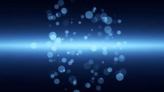 blue bokeh particles with horizon line - free HD overlay