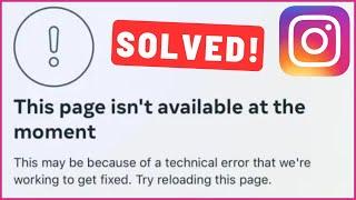 This Page Isn’t Available Right Now Instagram | How To Fix Page Isn’t Available Right Now Instagram