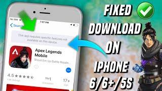 Apex legends mobile this app requires specific features not available on this device ||