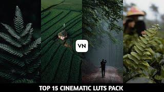 Free Top 15 Cinematic Free Luts | VN Luts  | Premiere Pro |Colour Grading In Mobile (VN Editor)