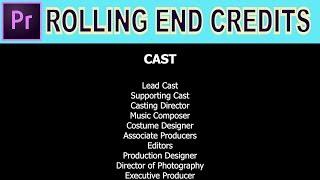 How to make Rolling End Credits - Adobe Premiere Pro Tutorial