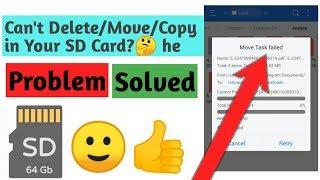 Can't Delete/Move/Copy File In SD Card Problem Solved - 2020