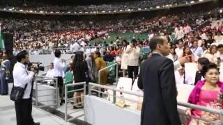 Sen. Bongbong Marcos - Attending INC’s Phil. Arena inauguration with family. Bulacan, 21 July 2014.