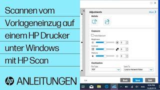 Scannen vom Vorlageneinzug auf einem HP Drucker unter Windows mit HP Scan | HP Drucker | HP